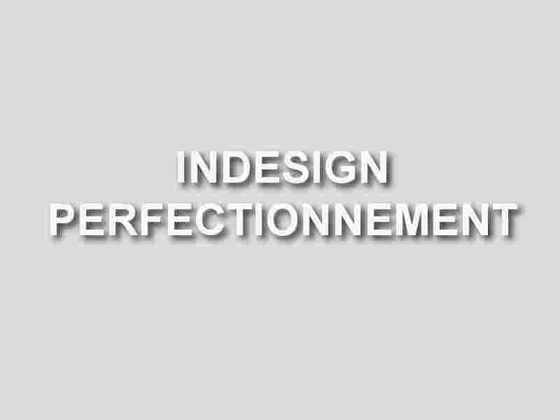 formation indesign perfectionnement