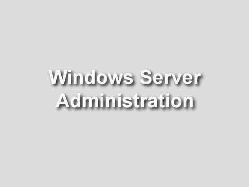 formation Windows Server Administration